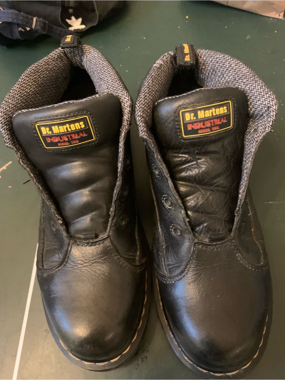 Dr. Martens Black Industrial Leather Ankle Boots